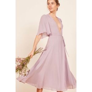 Reformation Rhodes Dress Lilac Small NWT